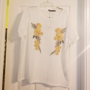 Sheer see through embroidered top